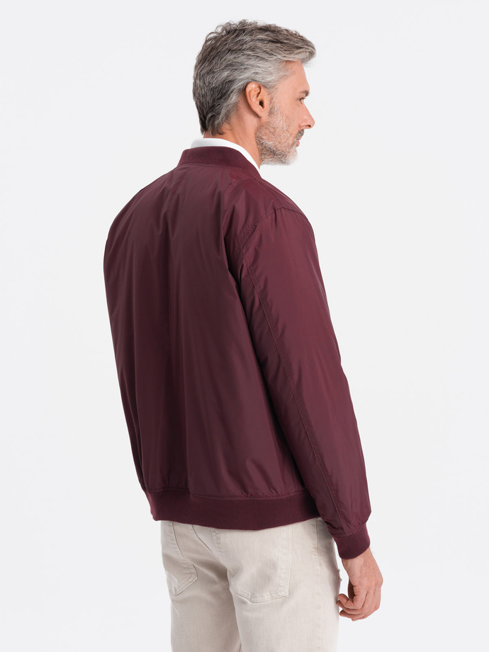 Men's bomber jacket - maroon V15 C538
