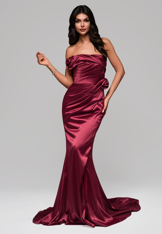 Evening dress LA-OM-DLR144 - dark red