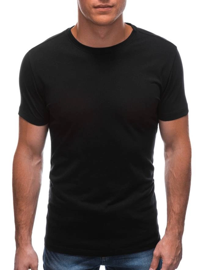 Men's plain t-shirt EM-TSBS-0100 - black