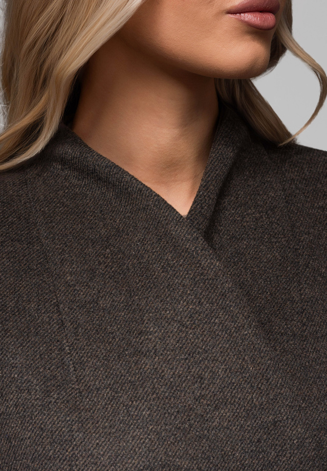 łaszcz damski wełniany LARICA OW-COLC-0102 v1 - brązowy