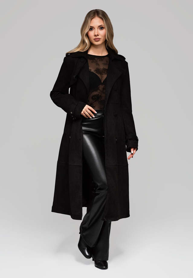 Women's trench coat LARICA OW-COLC-0107 v1 - black