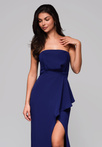 Evening dress LA-OM-DLR201 - navy blue