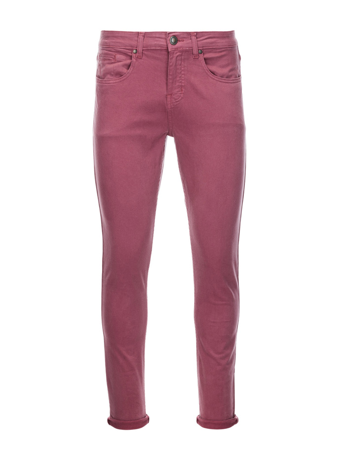 Men's pants chinos - dark red P1059