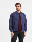 Men's classic bomber jacket - navy blue V4 C439