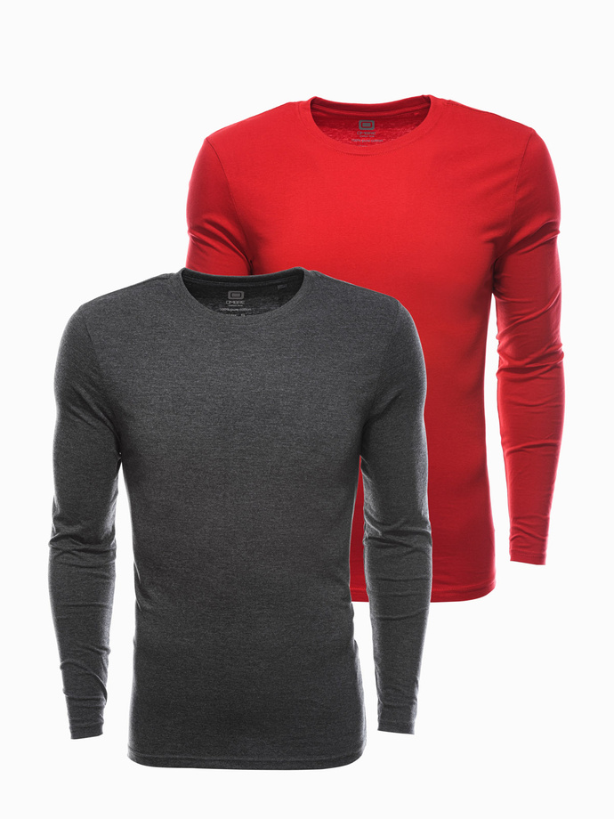 Men's plain longsleeve - mix 2-pack Z43