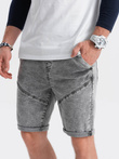 Men's denim shorts - grey W361