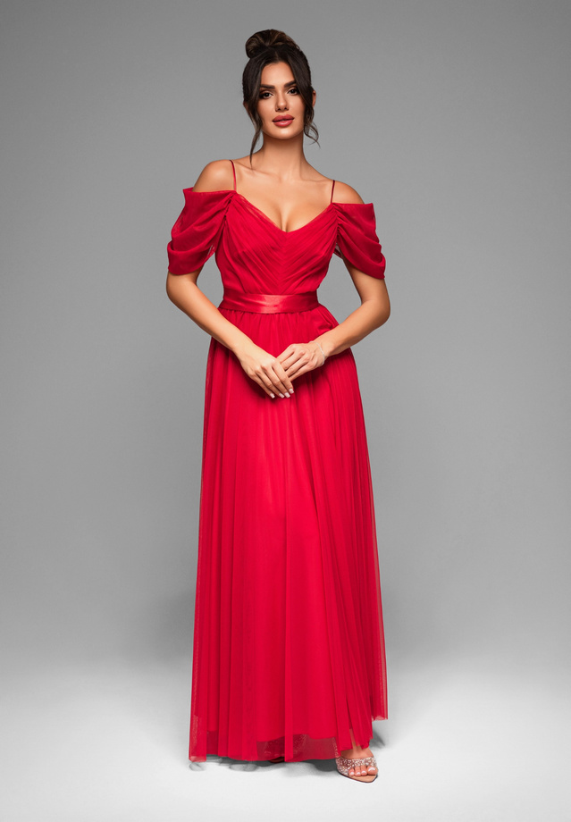 Sukienka wieczorowa LA-OM-DLR012 - red