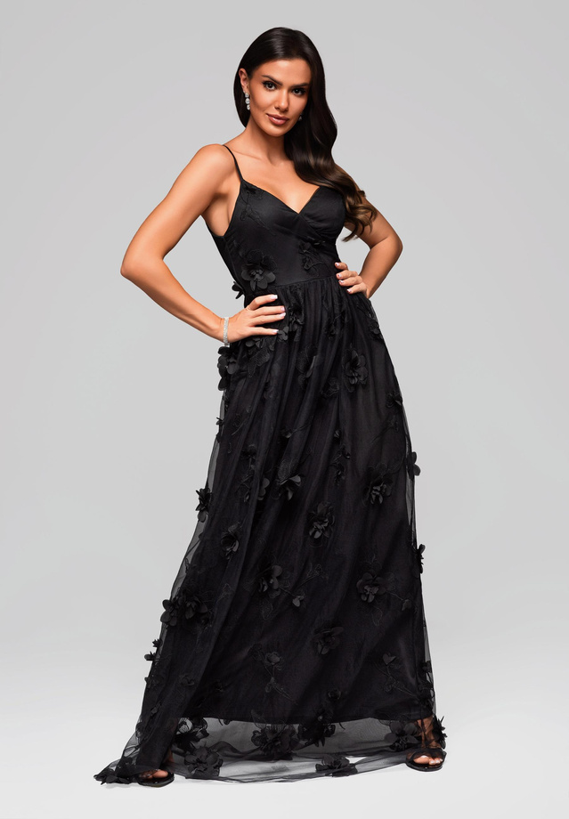 Evening dress LA-OM-DLR203- black