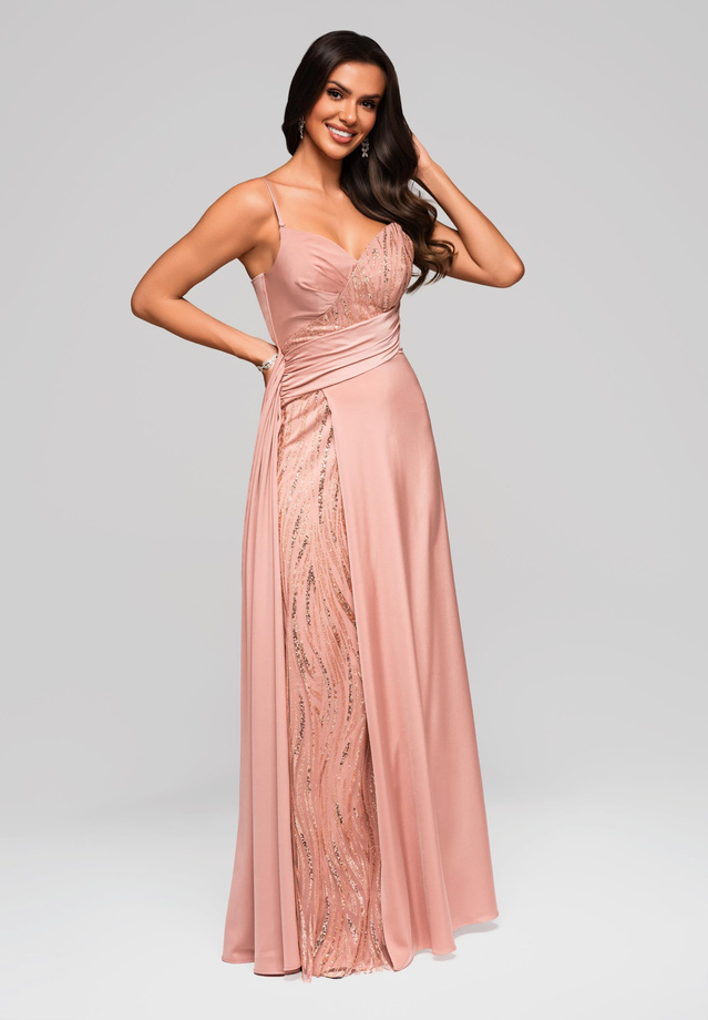 Evening dress LA-OM-DLR189 - old pink
