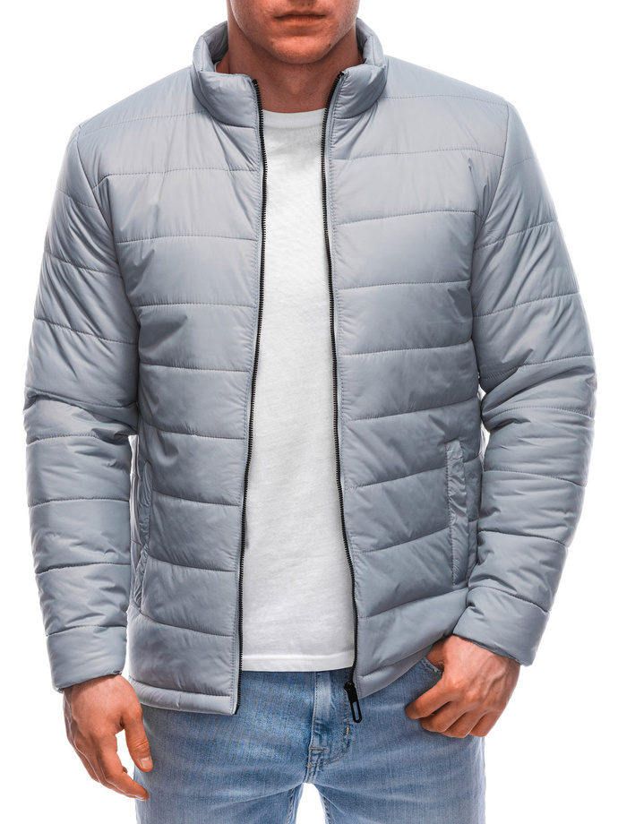 Men's mid-season quilted jacket C526 - grey