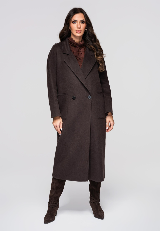 Women's coat LARICA OW-COLC-0110 v1 - mocha