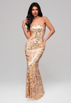 Evening dress LA-OM-DLR162 - gold