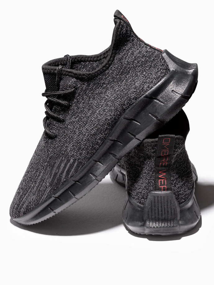 Men's casual sneakers T388 - black V4
