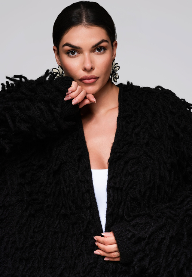 Kardigan damski LW-SWCD-0109 - black