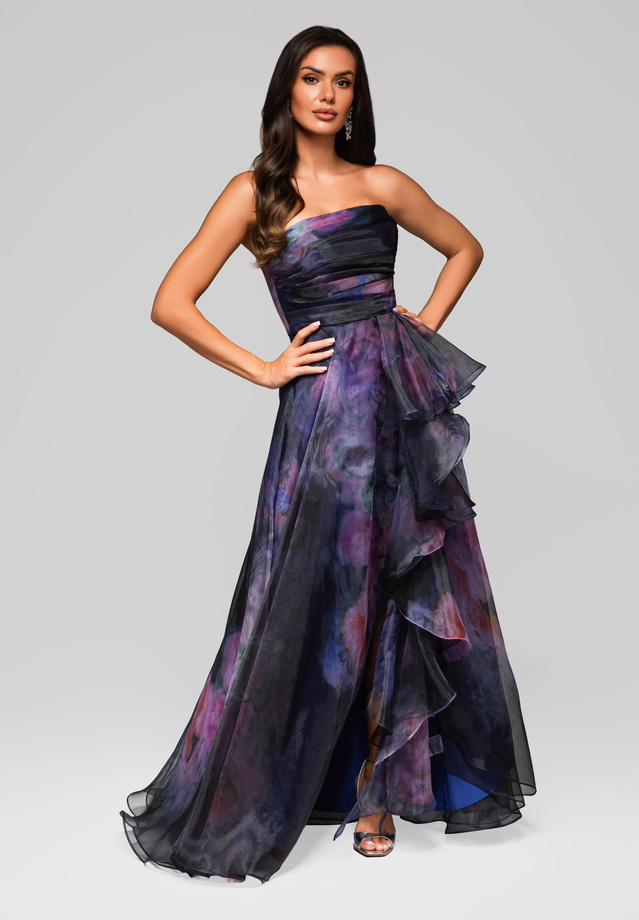 Evening dress LA-OM-DLR230 blue