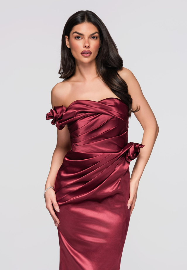 Sukienka wieczorowa LA-OM-DLR144 - dark red