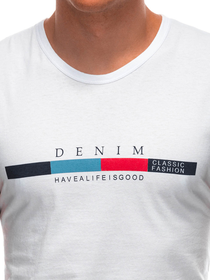 Men's printed tank top S1955 - white