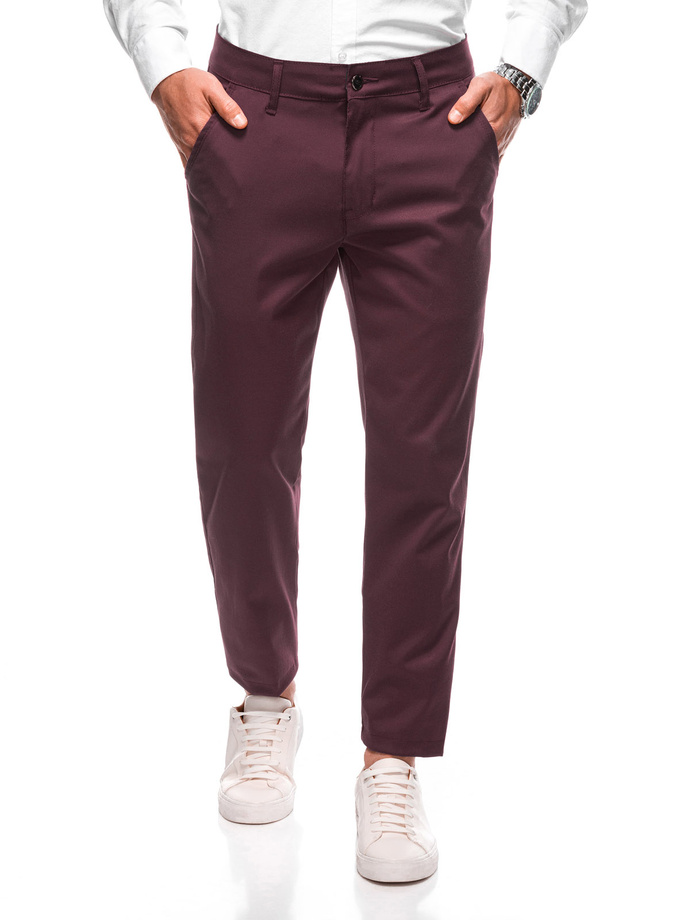 Men's pants chino P1474 - dark red