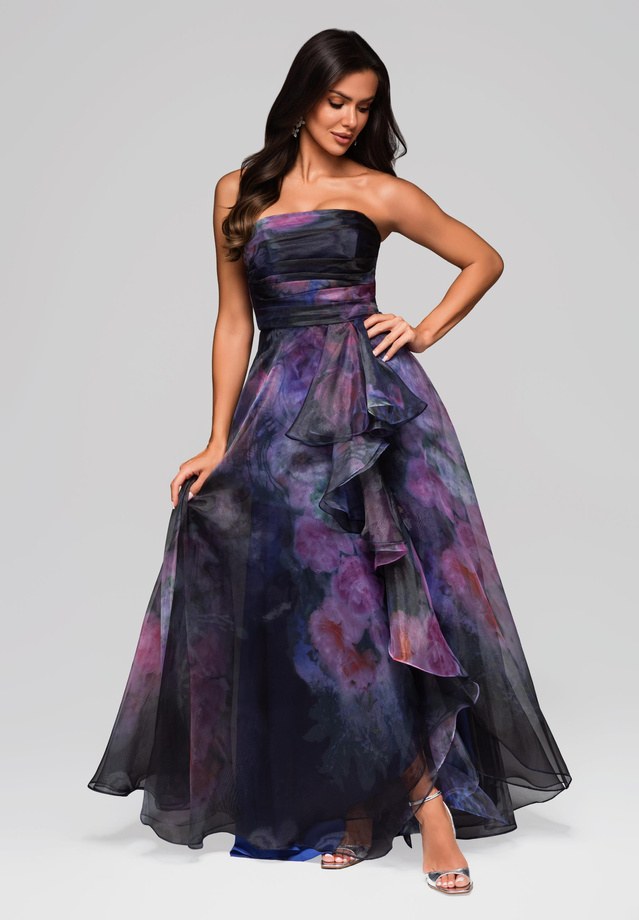Evening dress LA-OM-DLR230 blue