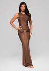 Evening dress LA-OM-DLR218 - brown