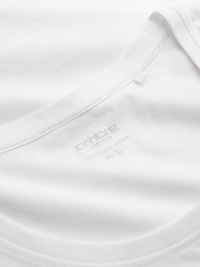 Men's BASIC cotton tank top - white V1 OM-TSBT-0192