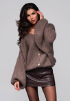 Women's cardigan LW-SWCD-0113 - mocha