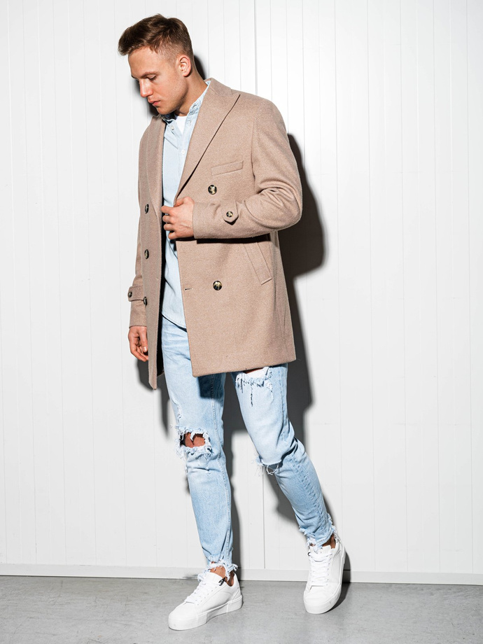 Men's oversize coat - beige C429