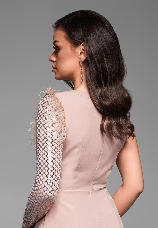 Evening dress LA-OM-DLR034 - beige