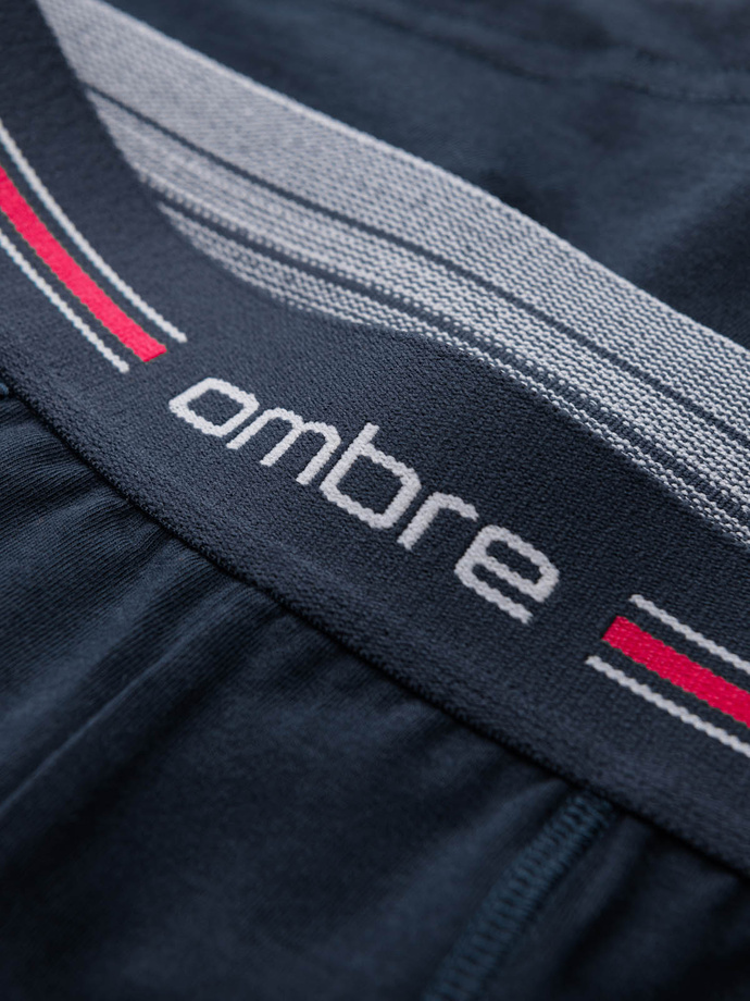 Klasyczne dopasowane męskie bokserki z gumką w paski – 3 pak mix OM-UNBO-0109