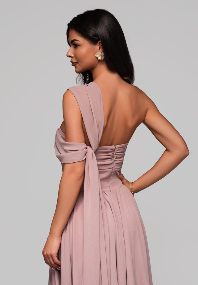 Evening dress LA-OM-DLR196 - dirty pink