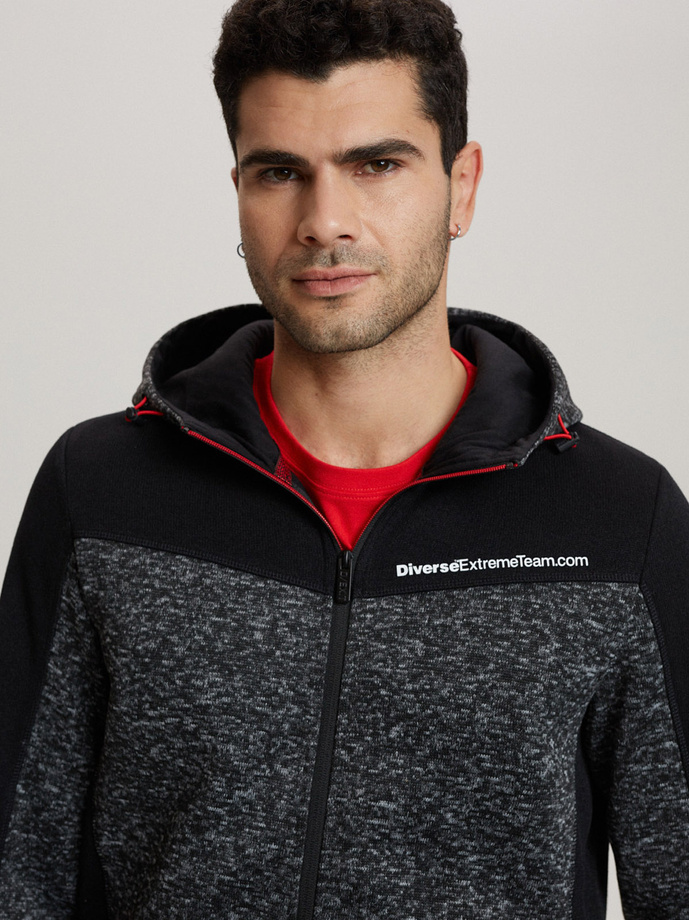 Men's sweatshirt DKR CROSS 4 B1564 - black melange