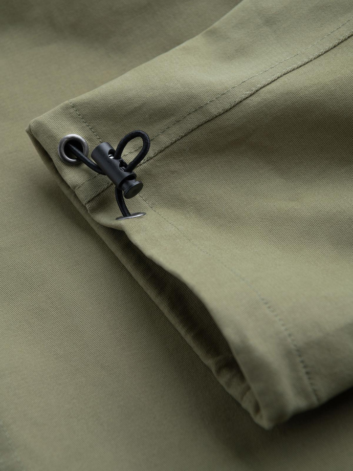 Men's STRAIGHT LEG cargo pants with triangle pocket pin - olive V2 OM-PACG-0196