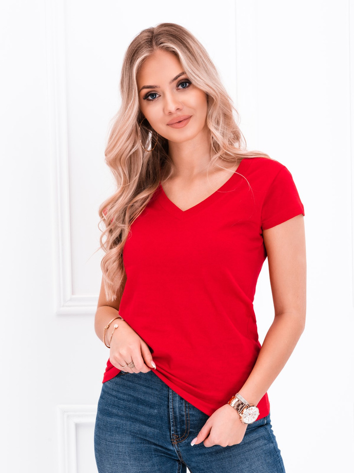 Women's plain t-shirt SLR002 - red