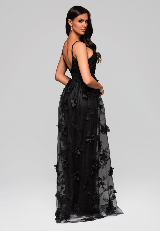 Evening dress LA-OM-DLR203- black