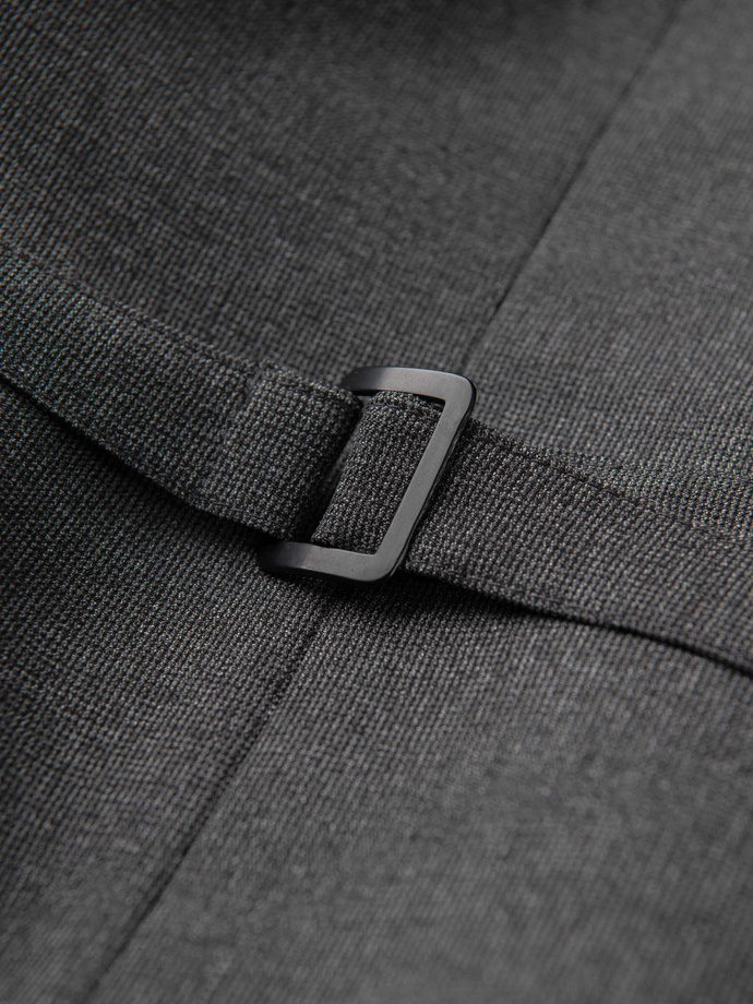 Men's suit vest with collar - graphite V2 OM-BLZV-0109