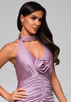 LA-OM-DLR083 Regular Fit raspberry evening dress