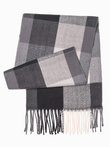 Men's scarf - dark grey/white A408