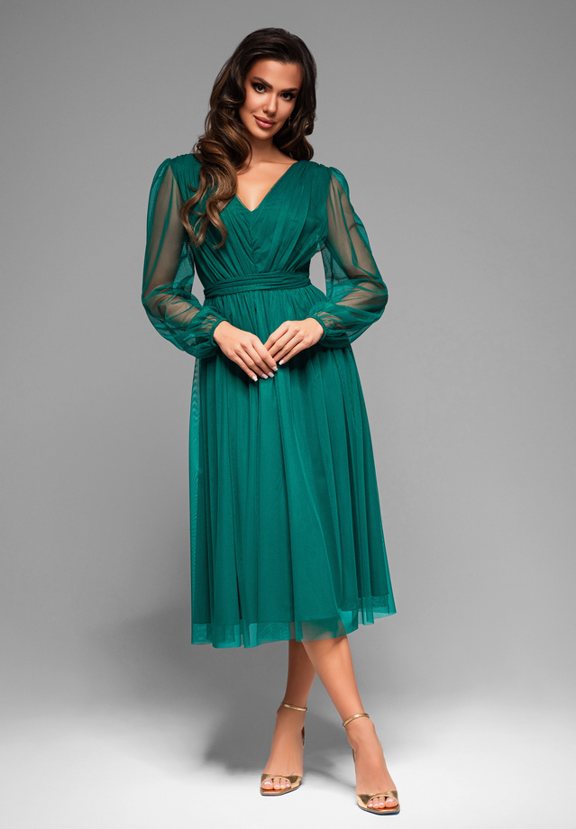 Evening dress LA-OM-DLR007 - green