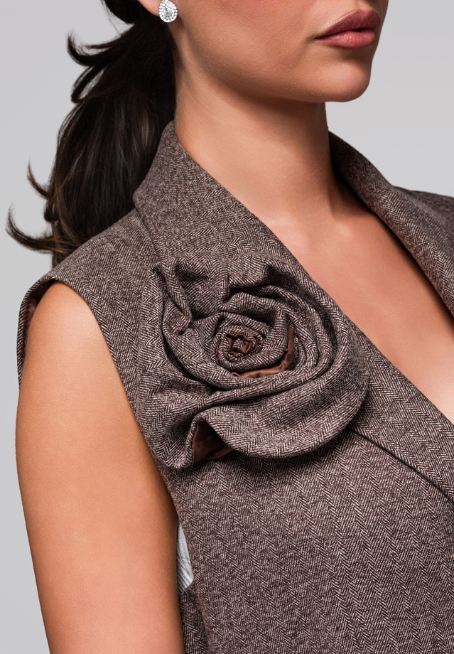 Women's vest LW-BLZV-0102 - brown