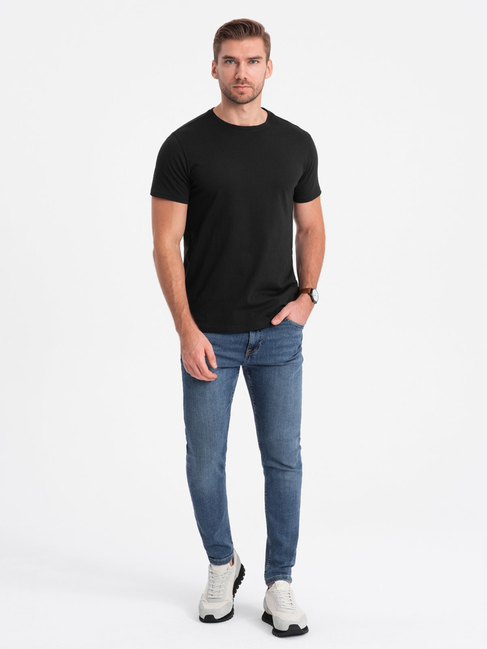Classic BASIC men's cotton T-shirt - black V1 OM-TSBS-0146