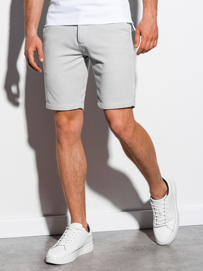 Men's casual shorts - light grey W224