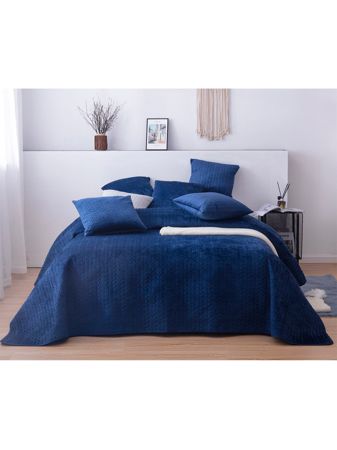 Quilted bedspread Moxie A544 - navy