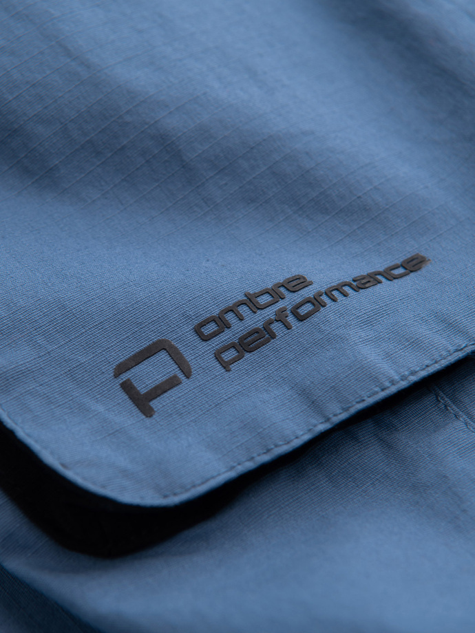 Men's JOGGER pants with stand-off and zippered cargo pockets - blue V7 OM-PAJO-0135