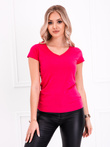 T-shirt damski basic SLR002 - różowy