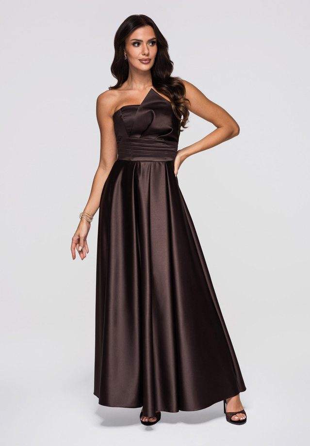Evening dress LA-OM-DLR175 - brown