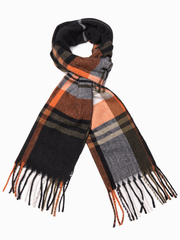 Men's scarf - black/olive A408