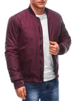 Men's mid-season jacket C532 - dark red