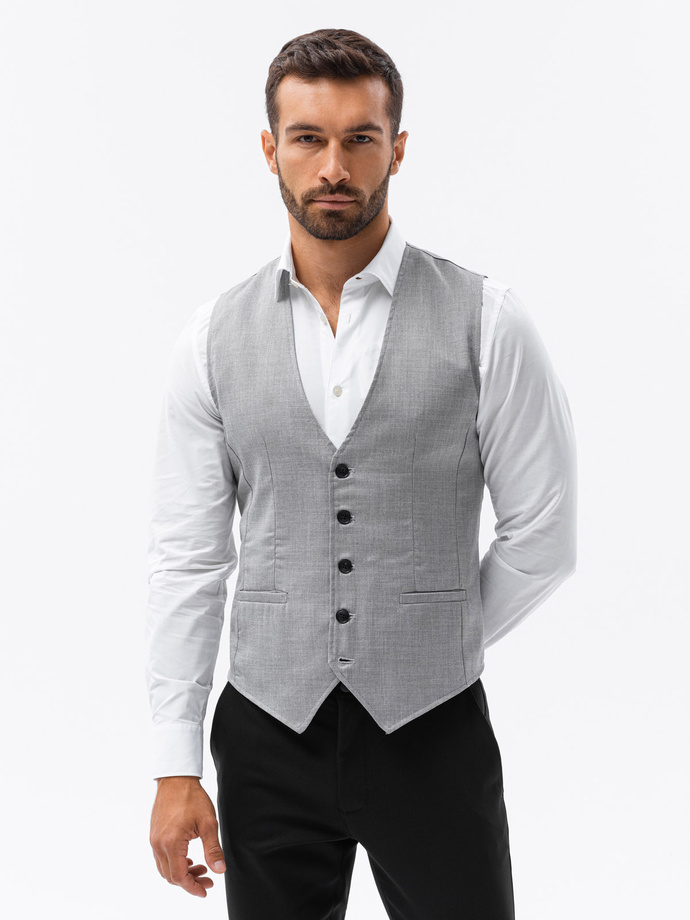 Men's vest - light grey V56