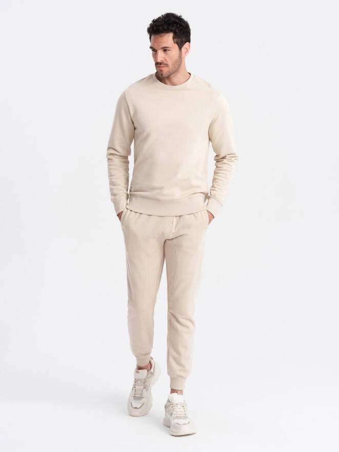 Men's sweatshirt set sweatshirt + jogger pants - ash V1 Z79