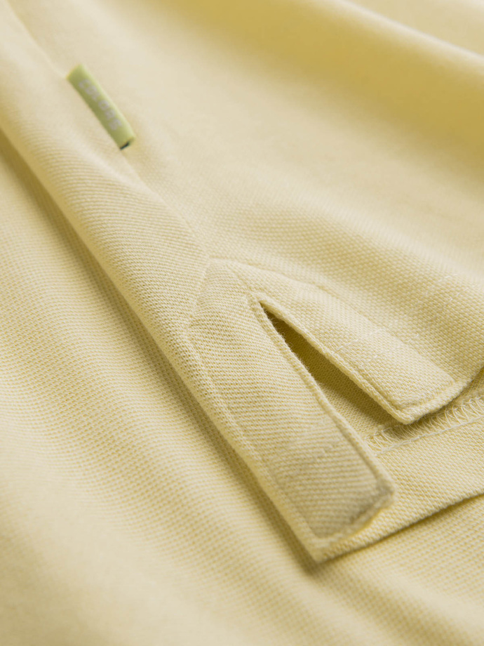 Koszulka polo z dzianiny pique - żółta V4 S1746